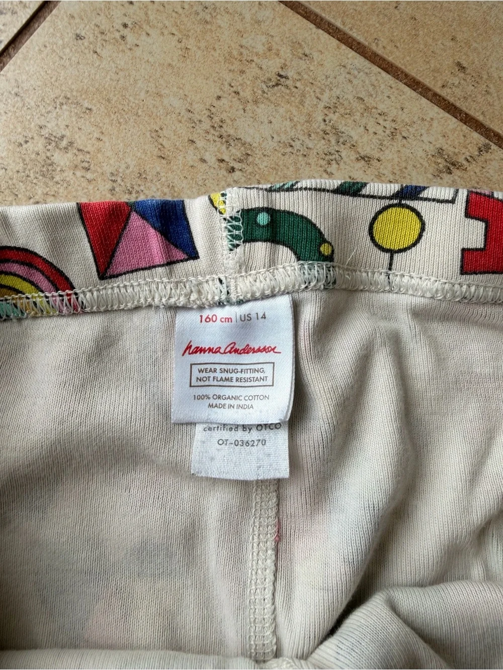 Hanna Andersson 160 US 14 Fa La La Holiday Christmas Pajama Pants Organic Cotton
